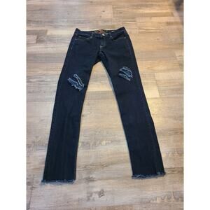 Arizona jean co size 5 junior's darkwash super skinny distressed jeans